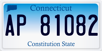 CT license plate AP81082