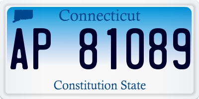 CT license plate AP81089