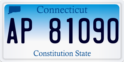 CT license plate AP81090