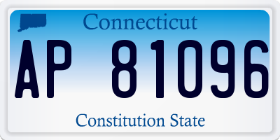 CT license plate AP81096