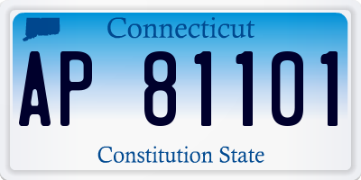 CT license plate AP81101