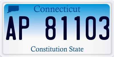 CT license plate AP81103