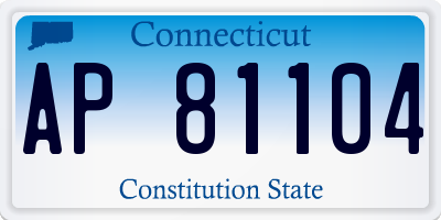 CT license plate AP81104
