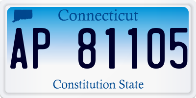 CT license plate AP81105