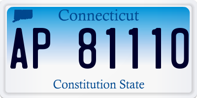 CT license plate AP81110