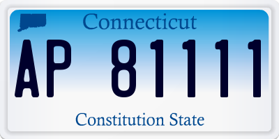 CT license plate AP81111