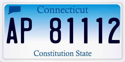 CT license plate AP81112