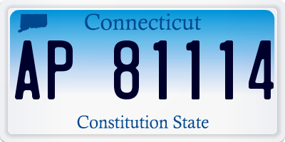 CT license plate AP81114