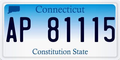 CT license plate AP81115