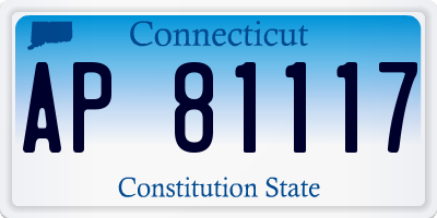 CT license plate AP81117
