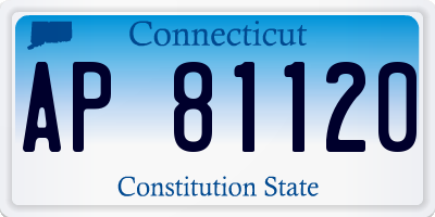CT license plate AP81120