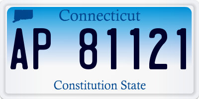 CT license plate AP81121