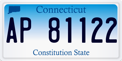 CT license plate AP81122