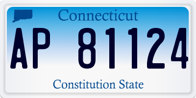 CT license plate AP81124
