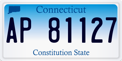 CT license plate AP81127