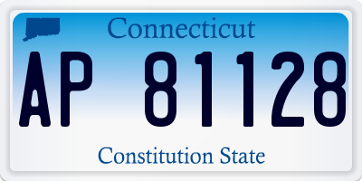 CT license plate AP81128