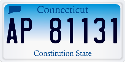 CT license plate AP81131
