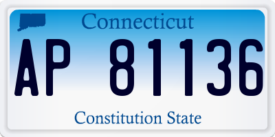 CT license plate AP81136