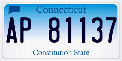 CT license plate AP81137