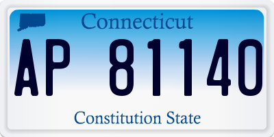 CT license plate AP81140