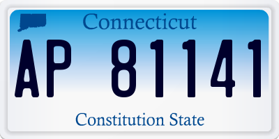 CT license plate AP81141