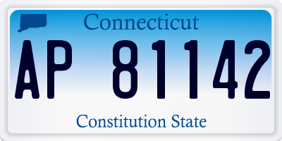CT license plate AP81142