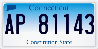 CT license plate AP81143