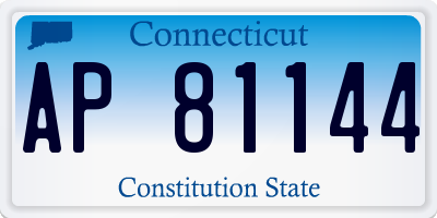 CT license plate AP81144