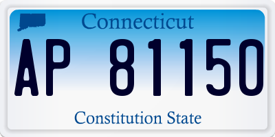 CT license plate AP81150