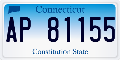 CT license plate AP81155