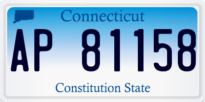 CT license plate AP81158