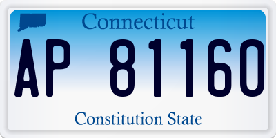 CT license plate AP81160