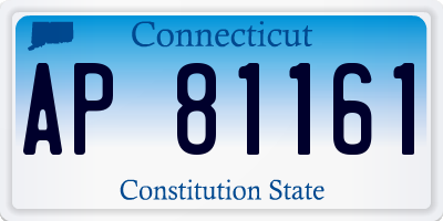 CT license plate AP81161
