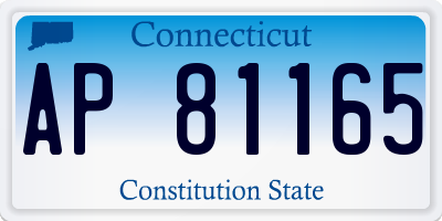 CT license plate AP81165