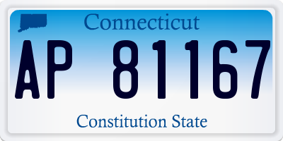 CT license plate AP81167
