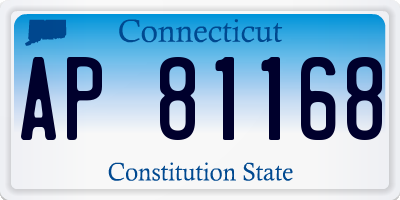 CT license plate AP81168