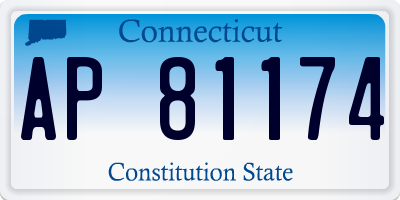 CT license plate AP81174