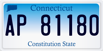 CT license plate AP81180