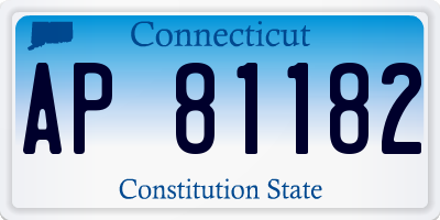 CT license plate AP81182