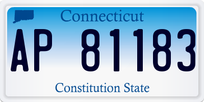 CT license plate AP81183