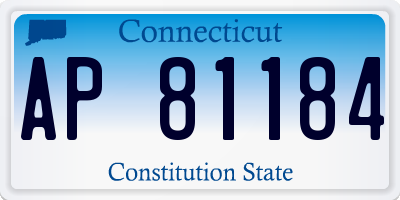 CT license plate AP81184