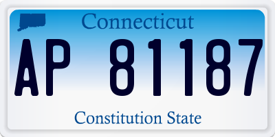 CT license plate AP81187