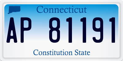 CT license plate AP81191