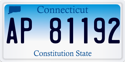 CT license plate AP81192