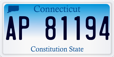 CT license plate AP81194