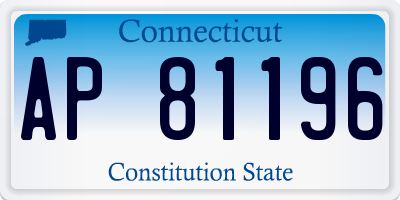 CT license plate AP81196