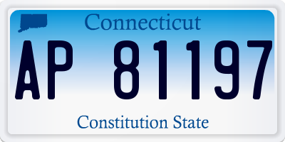 CT license plate AP81197
