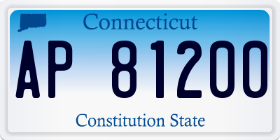 CT license plate AP81200