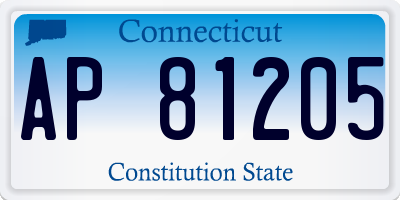 CT license plate AP81205