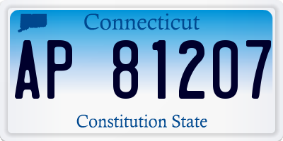 CT license plate AP81207
